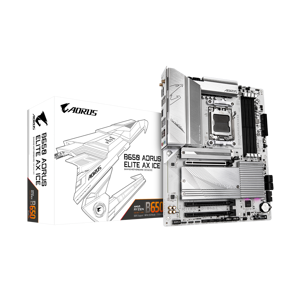GIGABYTE B650 AORUS ELITE AX ICE Motherboard - Supports AMD Ryzen 8000 CPUs, 12+2+2 Phases Digital …