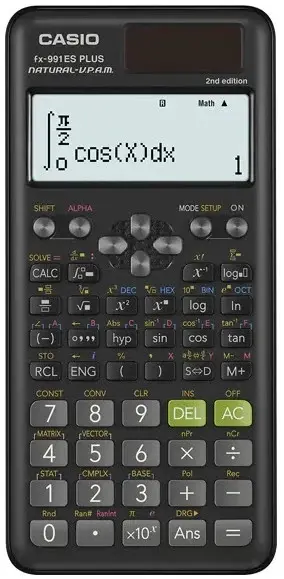 CASIO MOKSLINIS SKAIČIUOTUVAS FX 991ES PLUS 2 JUODAS, 12 SKAITMENŲ EKRANAS