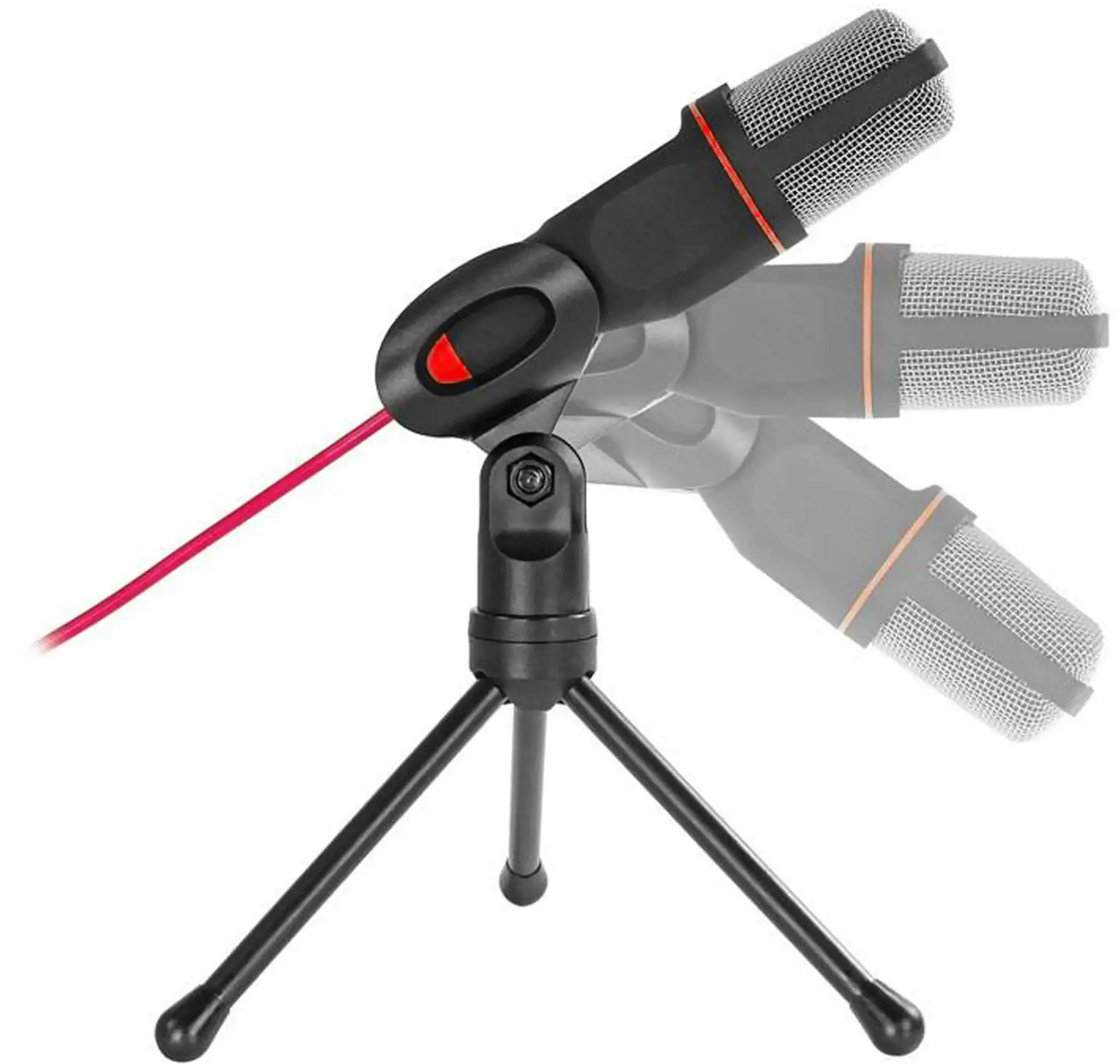 "Varr" žaidimų mikrofonas su trikojo stovu, 3,5 mm jungtis, juodas, 1,8 m ilgio laidas, stalinis mikrofonas, -30 dB, 50-16000 Hz, 2200 Ω, 36 dB, visakryptis