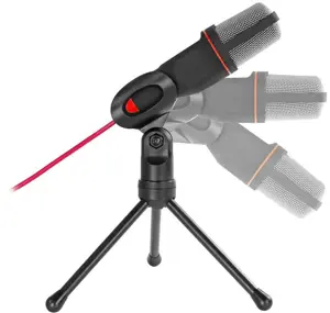 "Varr" žaidimų mikrofonas su trikojo stovu, 3,5 mm jungtis, juodas, 1,8 m ilgio laidas, stalinis mikrofonas, -30 dB, 50-16000 Hz, 2200 Ω, 36 dB, visakryptis