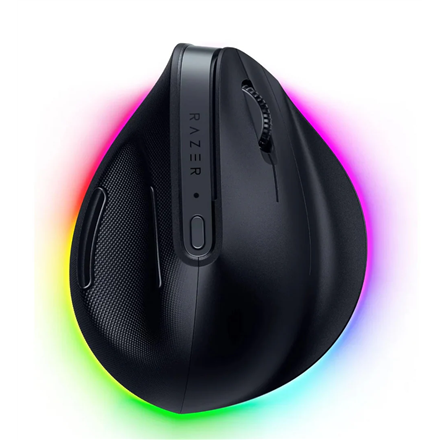 Razer Pro Click V2 Vertical Ergonomic Belaidė pelė RF Wireless+Bluetooth+USB-C, 30000 DPI, Juoda