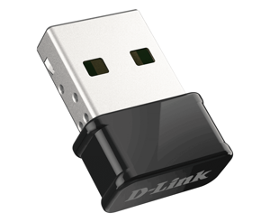 D-Link DWA-181, belaidis, USB, WLAN, "Wi-Fi 5" (802.11ac), juodas