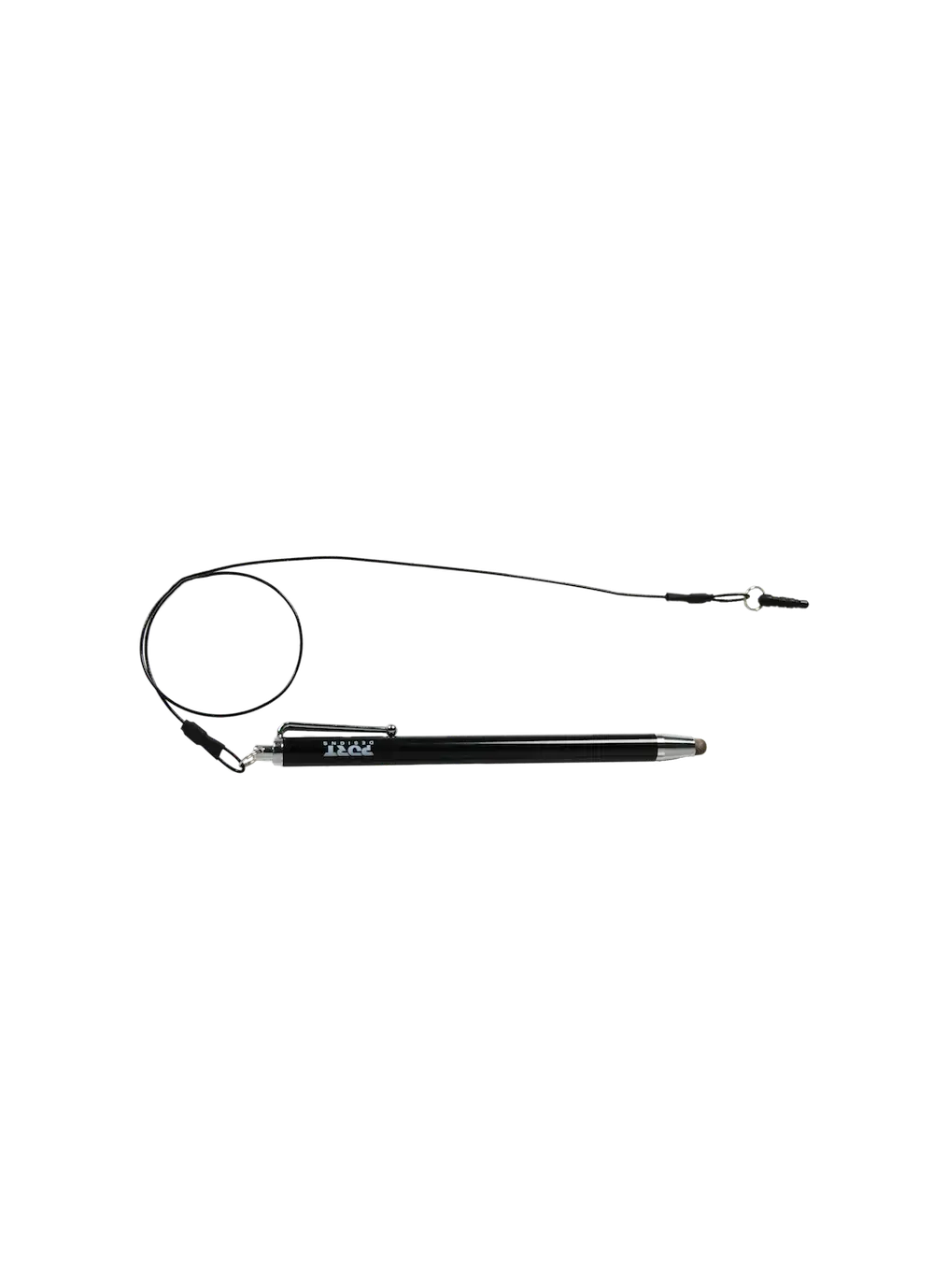 "PORT CONNECT" universalus rašiklis 40 cm su kabeliu Juodas