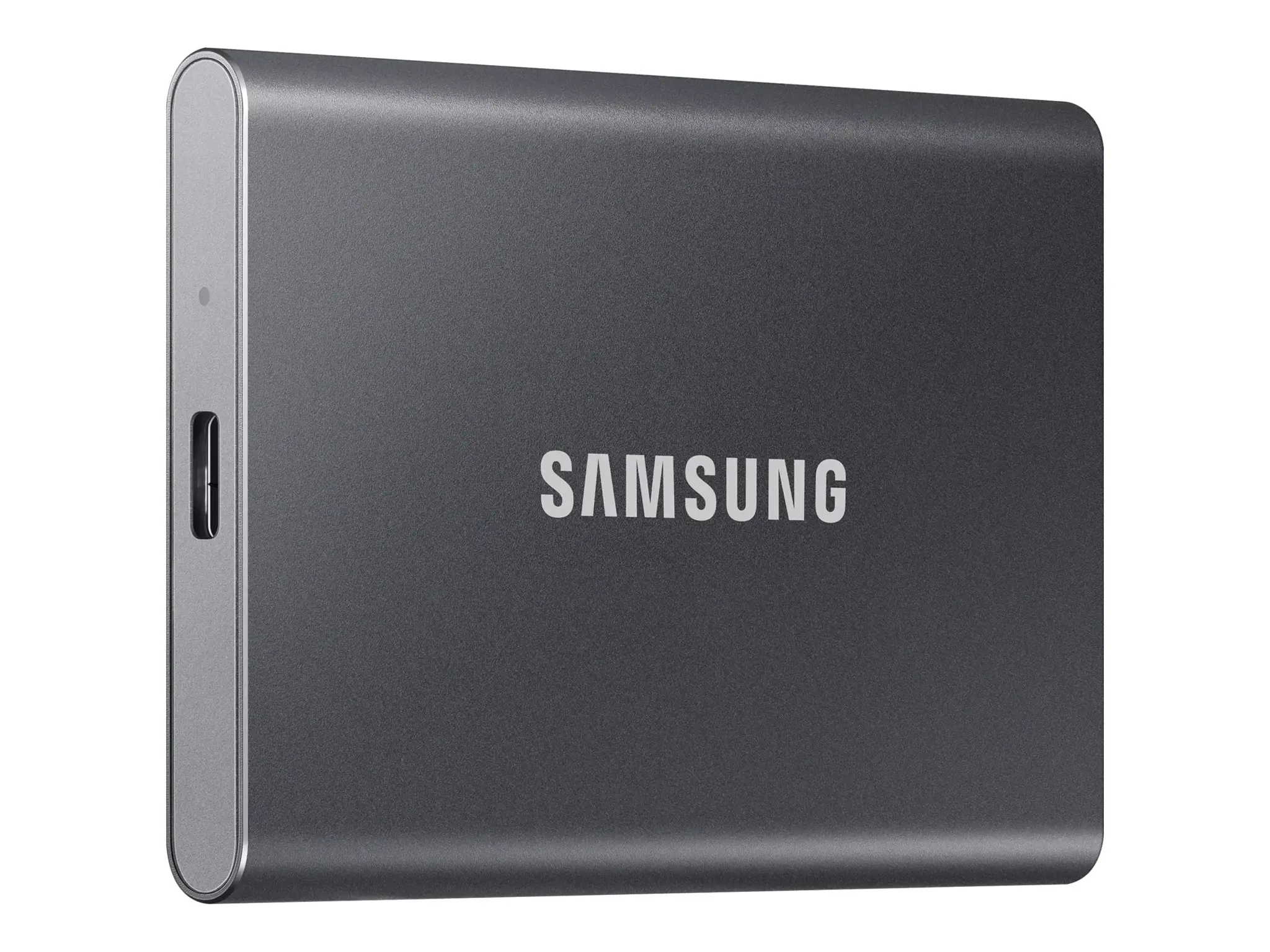 "Samsung" nešiojamasis SSD diskas T7, 2000 GB, C tipo USB, 3.2 Gen 2 (3.1 Gen 2), 1050 MB/s, apsauga nuo slaptažodžio, pilkas