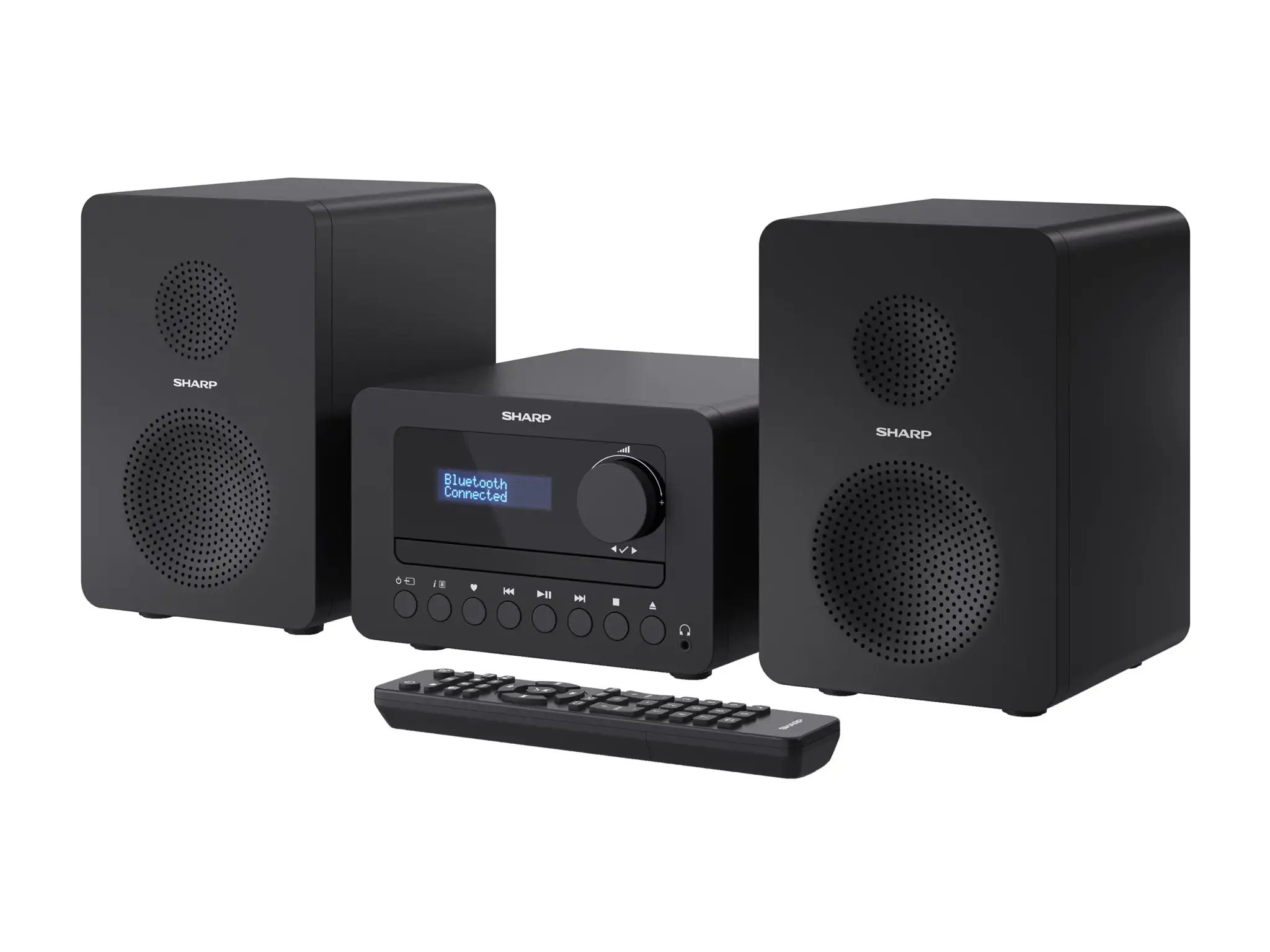 "Sharp TOKYO DAB+ HI-FI" mikrosistema, namų garso mikrosistema, juoda, 40 W, dvipusė, belaidė, DAB, FM