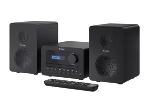 "Sharp TOKYO DAB+ HI-FI" mikrosistema, namų garso mikrosistema, juoda, 40 W, dvipusė, belaidė, DAB, FM