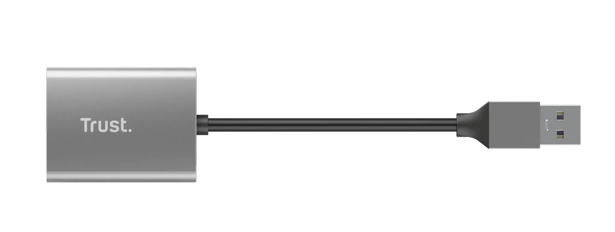 "Trust Dalyx", "MicroSD" (TransFlash), SD, SDHC, SDXC, aliuminis, 140 Mbps, USB 3.2 Gen 1 (3.1 Gen 1), 34 mm, 14 mm
