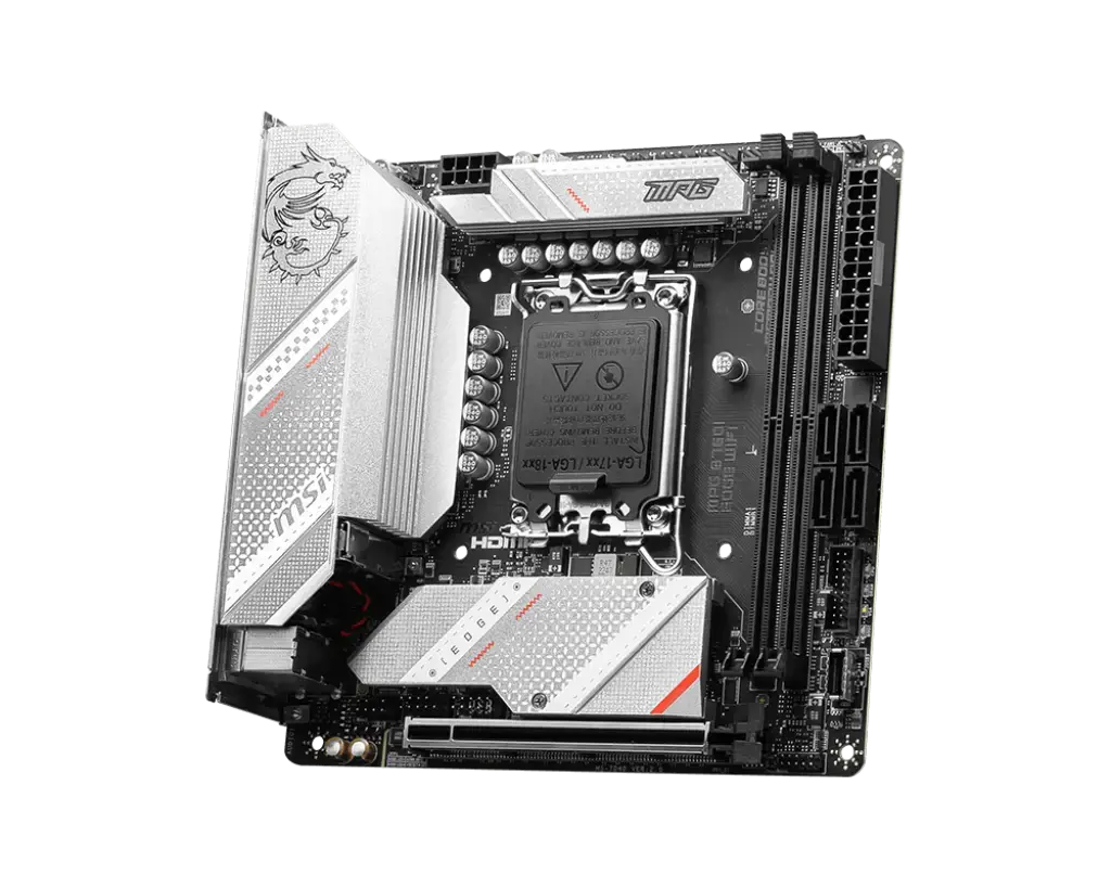 MSI MPG B760I EDGE WIFI, "Intel", LGA 1700, "Intel® Celeron®", "Intel® Pentium® Gold", LGA 1700, DDR5-SDRAM, 96 GB