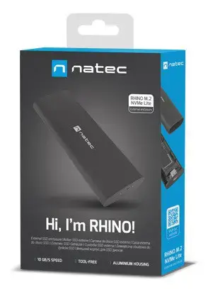 NATEC NKZ-2286 storage drive enclosure SSD enclosure Black M.2