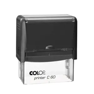 Antspaudas COLOP Printer C60, juodas korpusas, bespalvė pagalvėlė