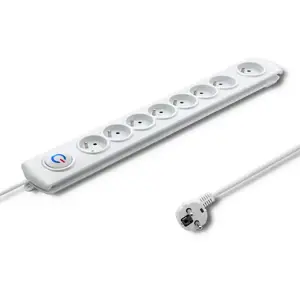 QOLTEC 50293 Apsauga nuo viršįtampių 8 kištukiniai lizdai 1,5 m