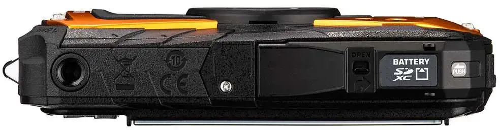 Ricoh WG-80, 16 MP, 4608 x 3456 taškų, CMOS, 5x, Full HD, juoda, oranžinė