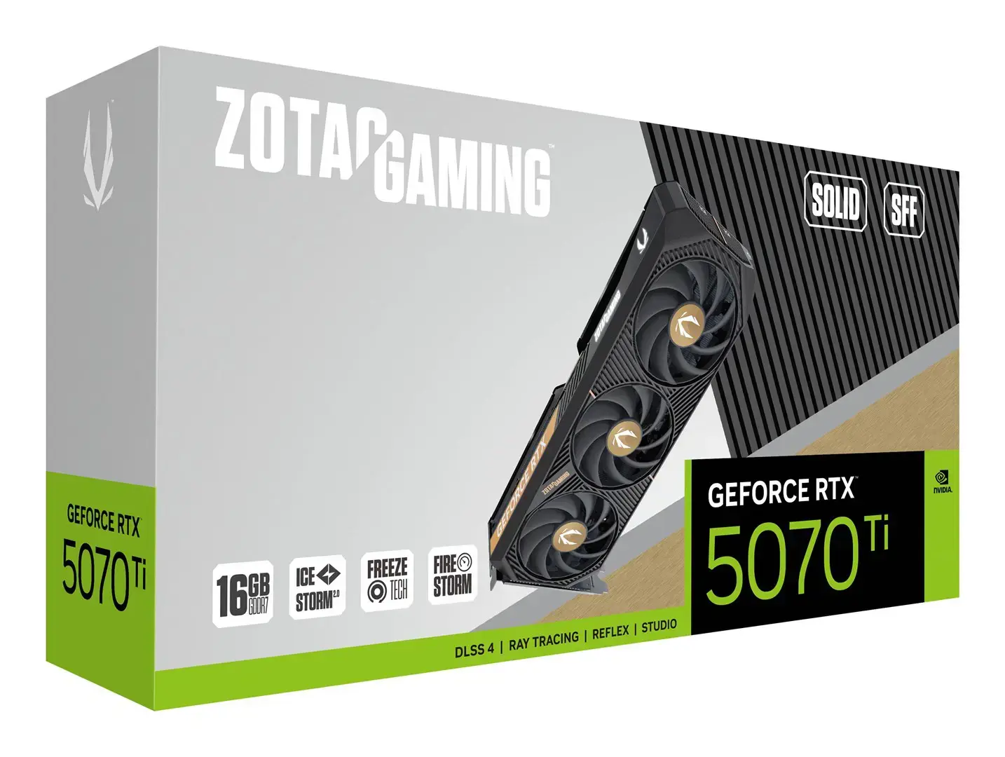 Vaizdo plokštė ZOTAC GeForce RTX 5070 Ti 16 GB, GDDR7, ZT-B50710D3-10P