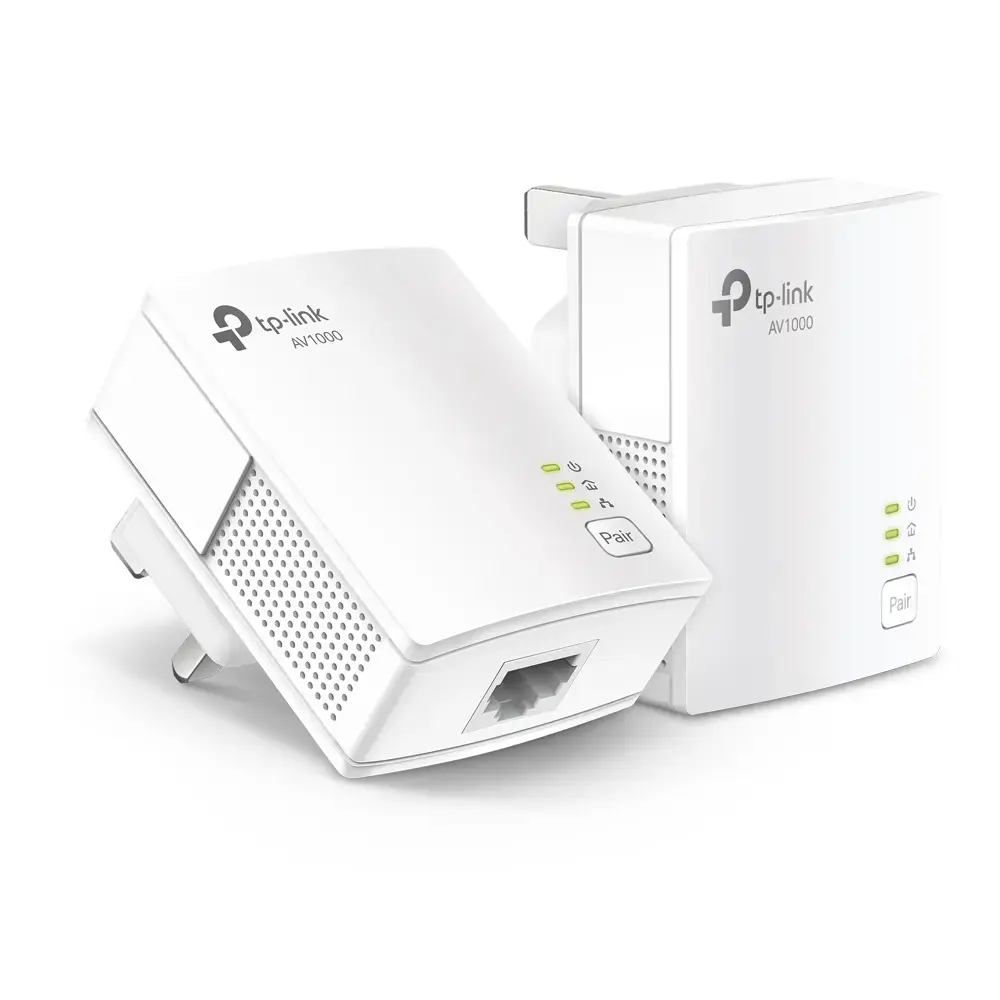 TP-Link AV1000 Gigabit Powerline Starter Kit, 1000 Mbps, IEEE 802.3, IEEE 802.3ab, IEEE 802.3u, F tipo, OFDM, 128 bitų AES, 300 m