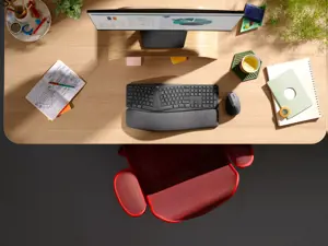 Logitech ERGO K860 for Business, Full-size (100%), Bluetooth, Semi-mechanical key switch, Graphite