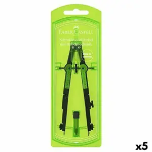 Kompasas Faber-Castell juodas/žalias 5 vienetai