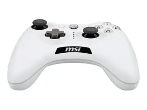 MSI FORCE GC20 V2 WHITE žaidimų valdiklis "Paruoštas kompiuteriui ir "Android", laidinis, reguliuojamas D-pad dangtelis, dvigubi vibraciniai varikliukai, ergonomiškas dizainas, nuimami kabeliai", žaidimų pultas, "Android", kompiuteris, galinis mygtukas, D-pad, makro mygtukas, maitinimo mygtukas, pradžios mygtukas, turbo mygtukas, analoginis / skaitmeninis, laidinis, USB 2.0