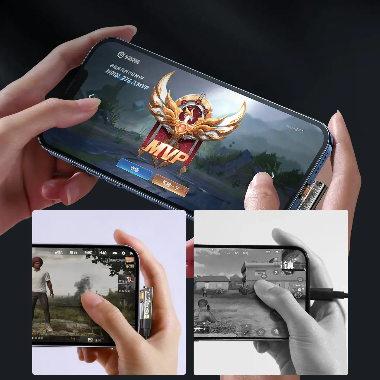 Joyroom Angled Lightning cable - USB C for fast charging and data transfer 20W 1.2 m black (S-CL020A6)