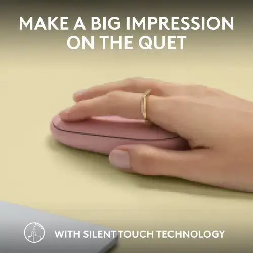 Logitech Pebble 2 M350s, Ambidextrous, Optical, RF Wireless + Bluetooth, 4000 DPI, White