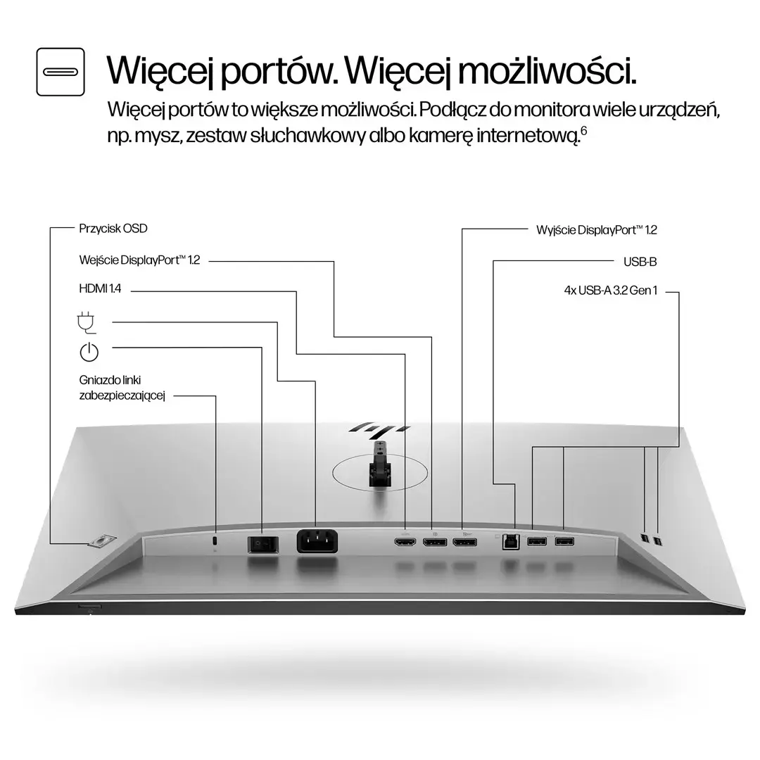 HP Series 7 Pro 23.8 inch FHD Monitor - 724pf, 60.5 cm (23.8"), 1920 x 1080 pixels, Full HD, Black, Silver