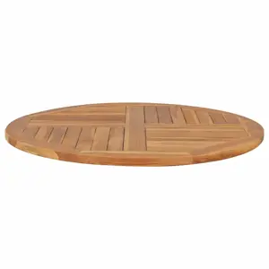 Stalviršis, 90cm, tikmedžio medienos masyvas, apskritas, 2,5cm