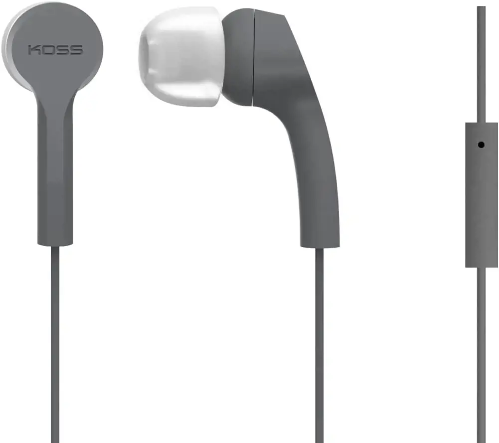 "Koss" ausinės KEB9iGRY Laidinės, į ausis, su mikrofonu, pilkos spalvos