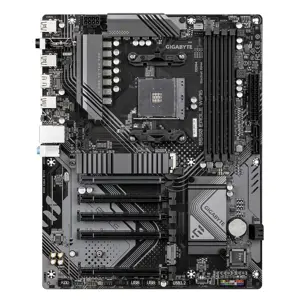 Mainboard GIGABYTE AMD B550 SAM4 ATX Memory DDR4 Memory slots 4 4xPCI-Express 1x 1xPCI-Express 16x 2xM.2 1xHDMI 1xAudio-In 1xAudio-Out 1xMicrophone 4xUSB 2.0 3xUSB 3.2 1xUSB-C 1xRJ45 B550EAGLEWIFI61.0