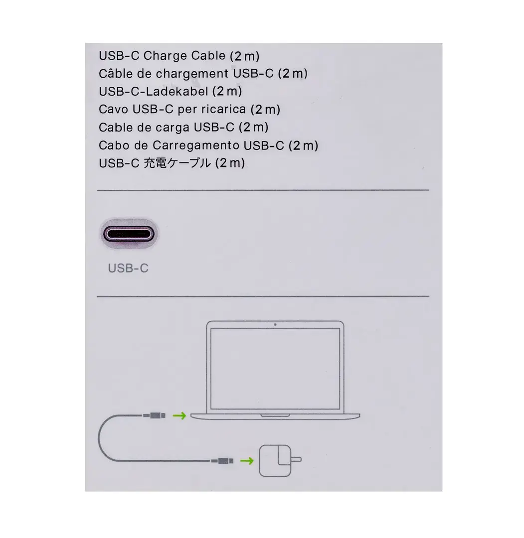 "Apple" USB-C įkrovimo kabelis (2 m), modelis A1739