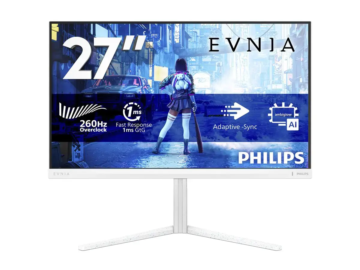 Philips 27M2N5201P/00 | 27 " | Fast IPS | FHD | 16:9 | 260 Hz | 1 ms | 1920 x 1080 pixels | 300 cd/m² | HDMI ports quantity 2 | White