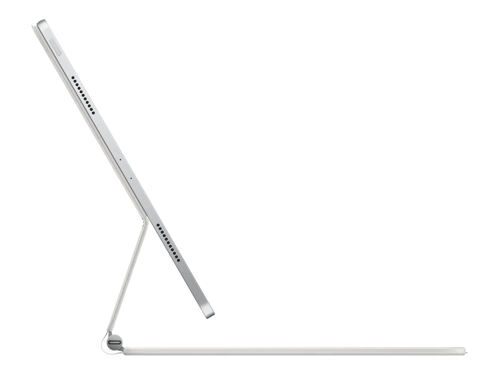 "Apple Magic" klaviatūra 12,9 colių "iPad Pro" (3, 4, 5 kartos) SE, išmanioji jungtis, balta