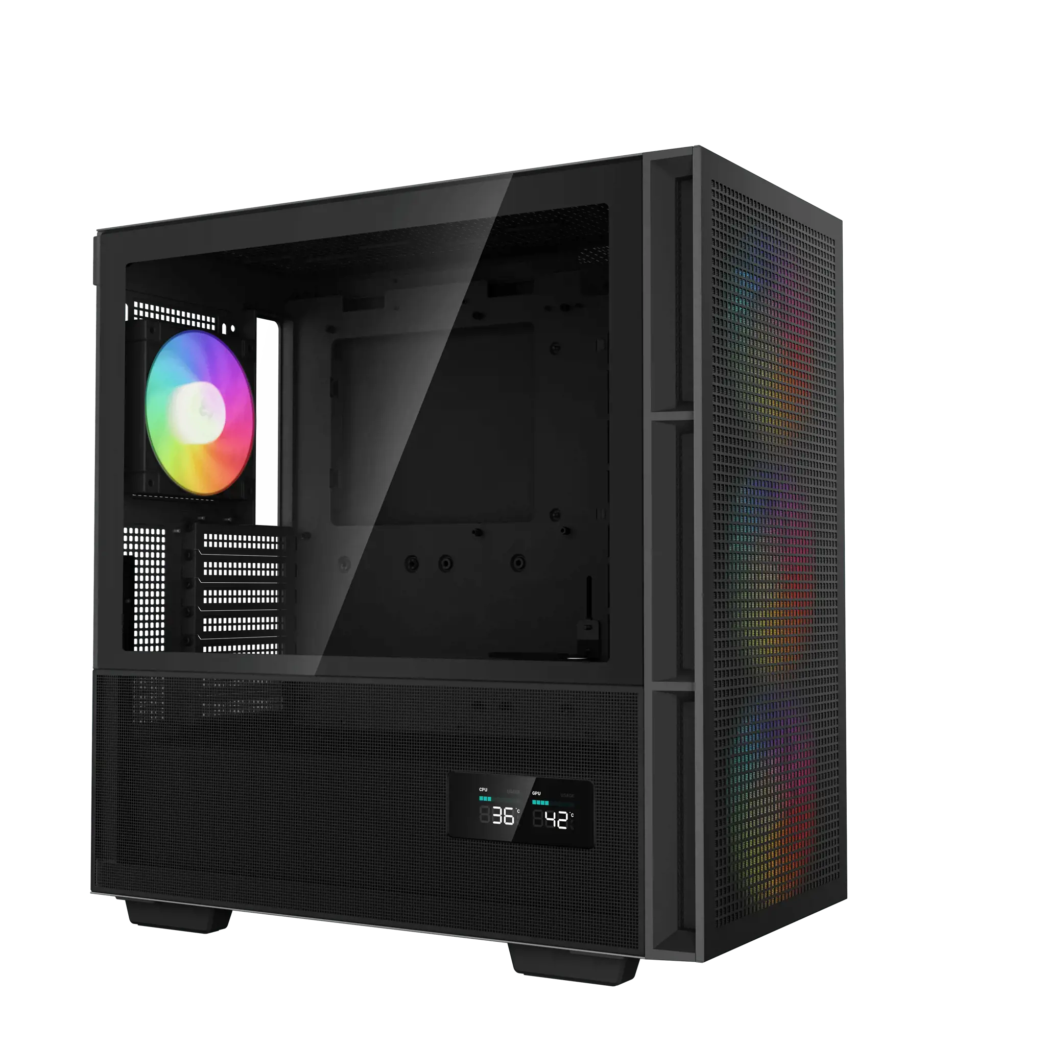 "DeepCool CH560 DIGITAL", "Midi Tower", Kompiuteris, Juoda, ATX, EATX, "micro ATX", Mini-ITX, ABS, Plienas, Grūdintas stiklas, Multi