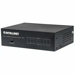 INTELLINET 8 prievadų PoE+ Gigabit komutatorius 8 x PoE prievadai IEEE 802.3at/af Power-over-Ethern…
