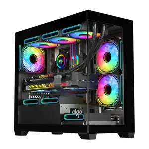 Darkflash C218M computer case + 6 ARGB fans (black)