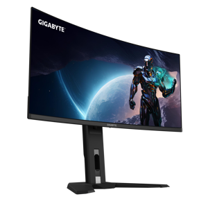 GIGABYTE MO34WQC2 34” OLED WQHD Curved Gaming Monitor - 3440x1440(WQHD), 240Hz, 0.03ms, KVM, 250 cd/m2, FreeSync Premium Pro, DisplayHDR True Black 400, HDMI 2.1, Displayport 1.4, 86.4 cm (34"), 3440 x 1440 pixels, Wide Quad HD, OLED, 0.03 ms, Black