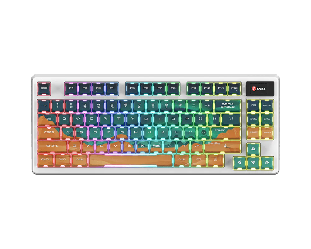 MSI FORGE GK600 TKL WIRELESS MARS | Gaming Keyboard | Wireless | US | Bluetooth | Wireless connection | Mechanical Linear