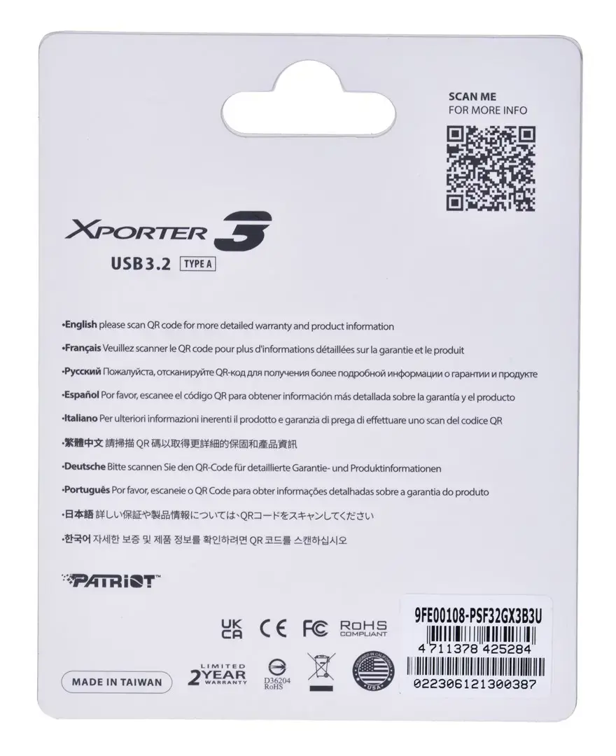 PARTIOT FLASHDRIVE Xporter 3 32GB A tipo USB 3.2