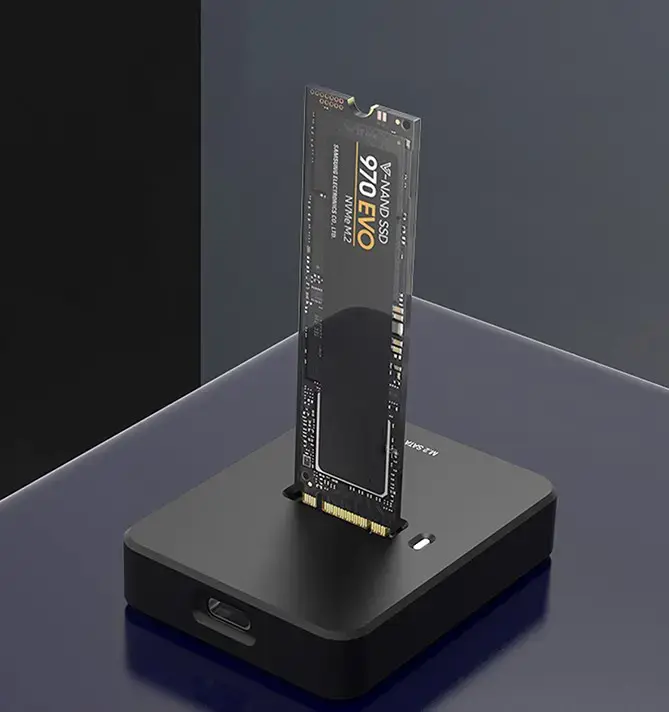 GEMBIRD Stalinio USB Type-C M.2 SATA NVME SSD disko prijungimo stotelė juoda
