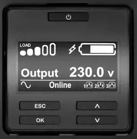 APC SRT1000RMXLI, dvigubos konversijos (Online), 1 kVA, 1000 W, sinusinis, 50 V, 150 V