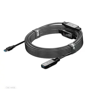 CLUB3D USB 3.2 Gen1 Active Repeater Cable 15m/ 49.2 ft M/F 28AWG, 15 m, USB A, USB A, USB 3.2 Gen 1 (3.1 Gen 1), Black