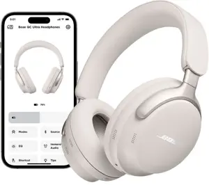 "Bose" belaidės ausinės "QuietComfort Ultra", baltos spalvos