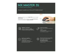 "Logitech MX Master 3S Performance" belaidė pelė - grafito spalvos