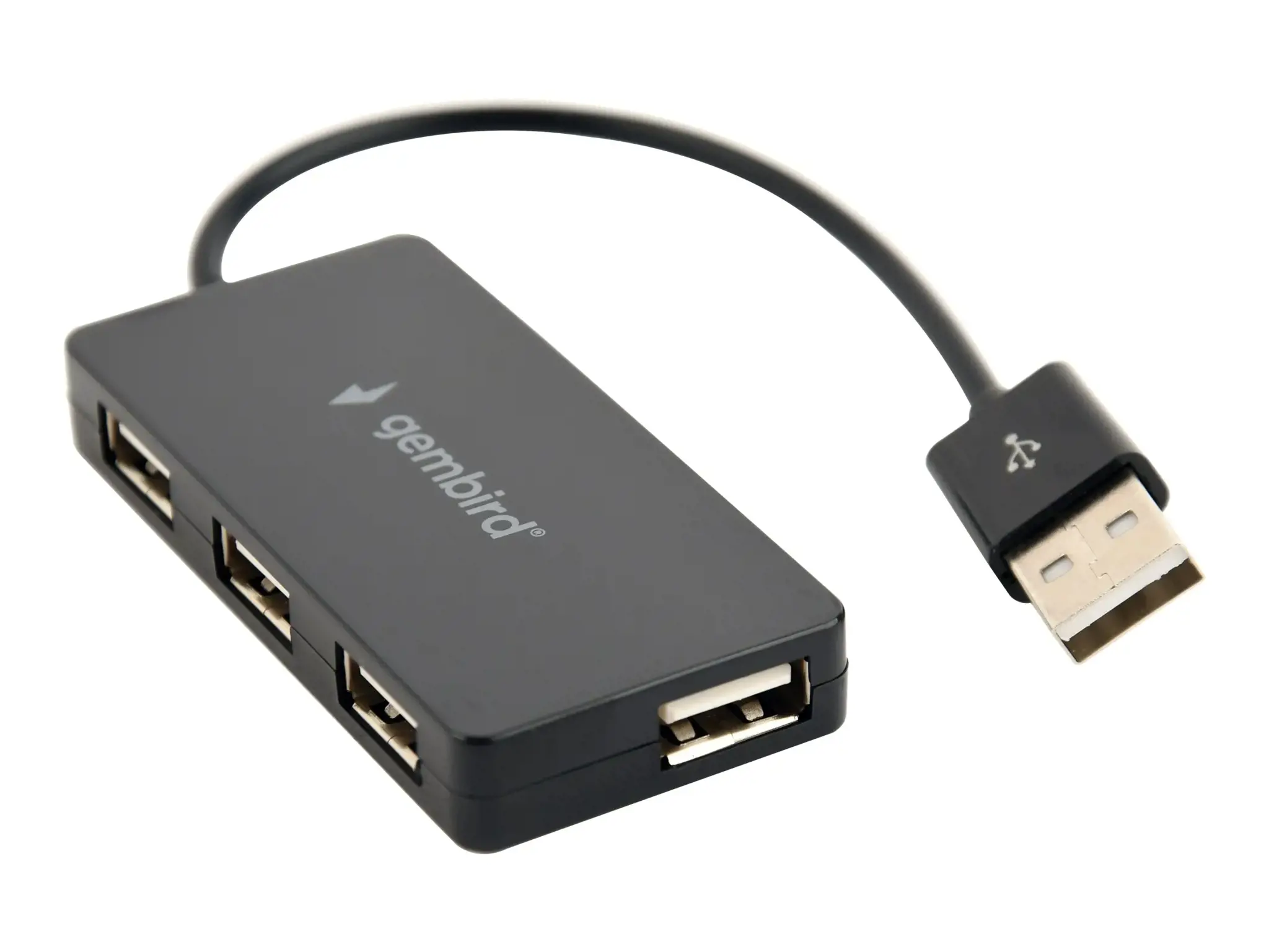 GEMBIRD USB 2.0 4 prievadų šakotuvas, juodas