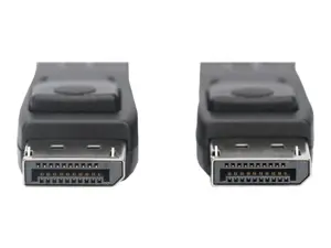 DIGITUS DisplayPort jungiamasis kabelis DP M/M 1,0 m su užraktu Ultra HD 8K Vers. 1.3/1.4 bl