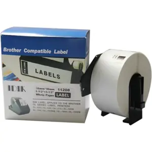 Suderinamos etiketės Brother DK-11208 (38 mm x 90 mm)