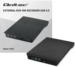 QOLTEC išorinis DVD-RW įrašymo įrenginys USB 3.0