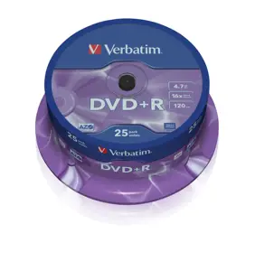VERBATIM 50x DVD+R 4,7GB 120Min 16x SP Spindel Media