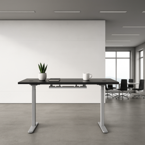 Reguliuojamo aukščio stalas Up Up Bjorn Pilkas, Stalviršis L Juodas