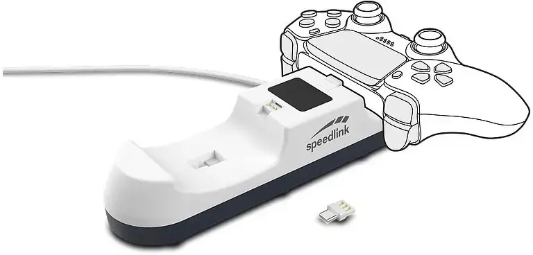 "Speedlink" žaidimų kompiuterio įkroviklis Jazz PS5 USB (SL460001WE)