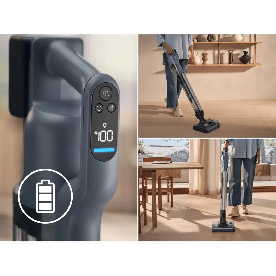 Electrolux EW82U1DB 2-in-1 stick vacuum Battery Dry&wet Cyclonic Bagless 85 W Blue 4.3 Ah