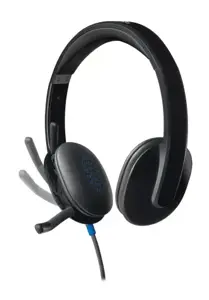 "Logitech H540" USB kompiuterio ausinės, laidinės, biurui / skambučių centrui, 20-20000 Hz, 120 g, ausinės, juodos spalvos